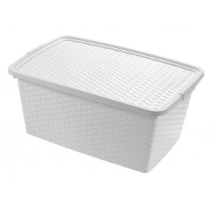BOX ÚLOŽNÝ S VÍKEM, 10L, PLAST, 33X23X16 CM