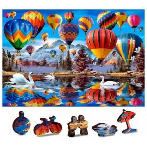 Dřevěné Puzzle Klidné cestování S, 75 dílků
