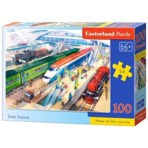 Puzzle Castorland 100 dílků premium - Nádraží