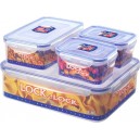 D&oacute;za na potraviny LOCK, set 4 ks, 3,9l/ 1l/ 470ml