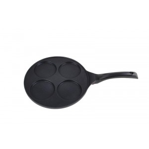 HLUBOK&Aacute; P&Aacute;NEV S POKLIC&Iacute; 28cm, čern&aacute;červen&aacute;, nepřilnav&yacute; povrch