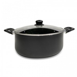 KASTROL SE SKL.POKLIC&Iacute; NERO KITCHISIMO 28X11CM 6L