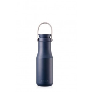 Nerezov&aacute; termoska s uchem LOCK Metro 470ml modr&aacute;
