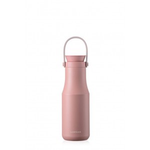 Nerezov&aacute; termoska s uchem LOCK Metro 470ml růžov&aacute;