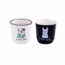 SET HRNKŮ 6KS LOVE DOG, KERAMIKA 100ML 2ASS