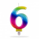 SV&Iacute;ČKA Č&Iacute;SLICE 6 ZAPICHOVAC&Iacute; , 7,5CM, DUHOV&Aacute;
