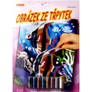 Obrázek ze třpytek - Ryby