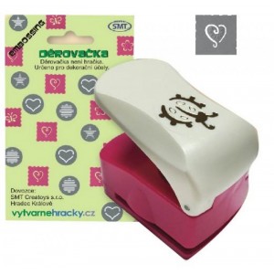 Obrysové děrovačky s embossing efektem - srdce