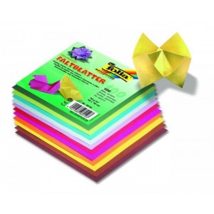 Papíry na skládání Origami, 100 listů, 15x15 cm, 70g – mix barev