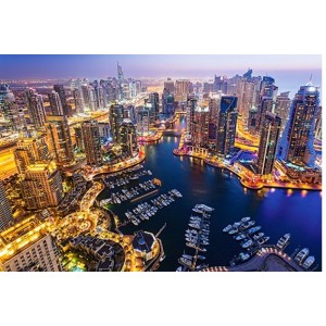 Puzzle 1000 dílků- Noční Dubaj
