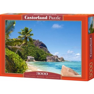 Puzzle 3000 dílků- Tropical Beach, Seychelles