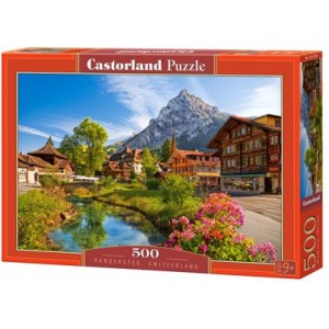 Puzzle 500 dílků- Kandersteg, Švýcarsko