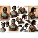 3D papíry pro vystřihování- Afrika 2