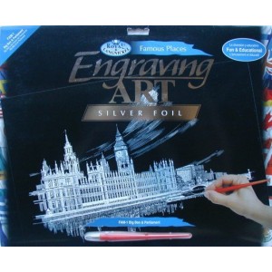 Seškrabovací obrázek- Big Ben a Parlament