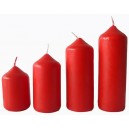 Svíčka adventní červená 4 velikosti,   průměr  4 cm