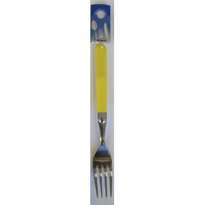 Vidlička jídelní, žlutá rukojeť