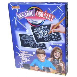 Vyškrabovací obrázky- Stříbrné 6ks