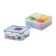 Dóza na potraviny Lock, čtverec, s přihrádkou,870 ml
