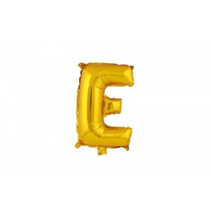 Balónek písmenko E, vel. 30 cm, matně zlatý