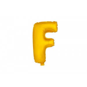 Balónek písmenko F, vel. 30 cm, matně zlatý