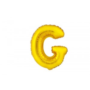 Balónek písmenko G, vel. 30 cm, matně zlatý