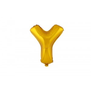 Balónek písmenko Y, vel. 30 cm, matně zlatý