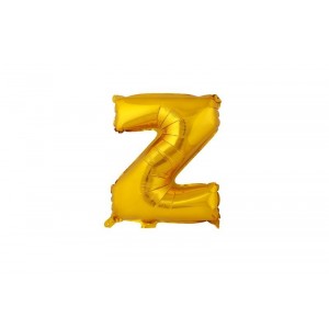 Balónek písmenko Z, vel. 30 cm, matně zlatý