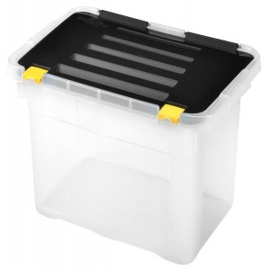 BOX ÚLOŽNÝ S VÍKEM 18L, PLAST, 39,5x27x27,5 CM