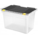 BOX ÚLOŽNÝ S VÍKEM 54L, PLAST, 58X36,5X37,5 CM