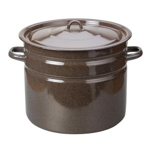 HRNEC S POKLICÍ SMALT 20L, HNĚDÝ
