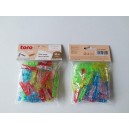Kolíčky plastové, 50 ks, assort barev