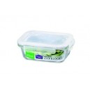 Dóza na potraviny Lock, sklo/plast, obdélník, 380 ml